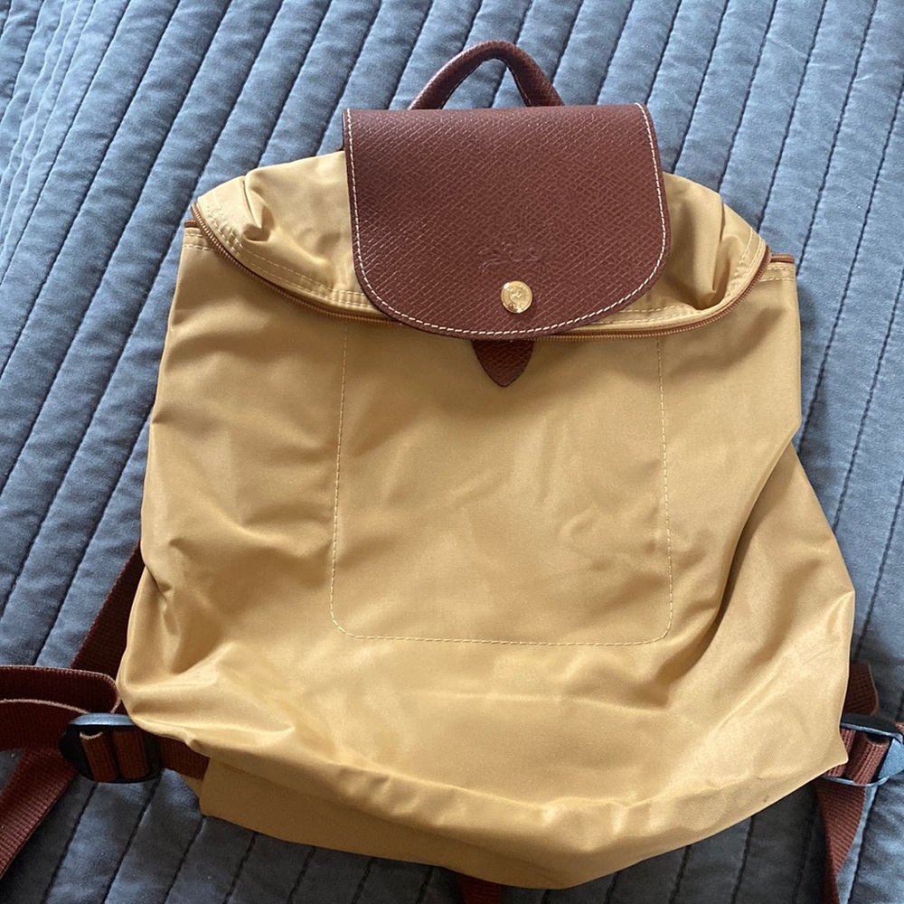 Small long champ backpack used once